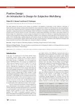 Positive Design: An Introduction to Design for Subjective Well-Being