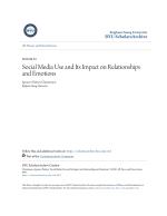 Social Media Use and Its Impact on Relationships and Emotions