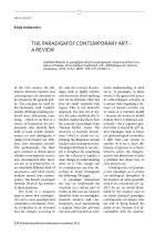 THE PARADIGM OF CONTEMPORARY ART – A REVIEW