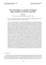 The Great Gatsby: An Analysis of Cultural Representations in Literature and Film
