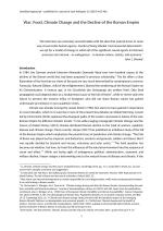 War, Food, Climate Change and the Decline of the Roman Empire