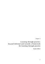 Learning through practice: beyond informal and towards a framework for learning through practice